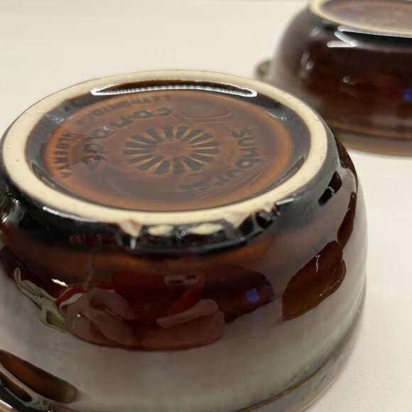 SUNBURST Canada Pottery Vintage Set of Four Soup Bowls Collectible Canadiana - Picture 8 of 10